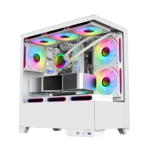 0.5mm SPCC Steel Gaming PC Case, Dual Tempered Glass Side Panels