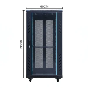 1.2 Meter Floor-Standing Server Rack Cabinet 1240*600*1000mm SPCC Steel Powder-Coated Tempered Glass Door
