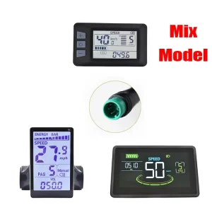 10-Piece Waterproof Electric Bike LCD Display Speedometer Computer Set