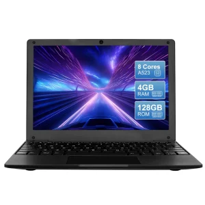 10.1 Inch Kids New Education Laptop 5000mAh Long Battery 4GB RAM 128GB Storage Allwinner A523 Android 13 Mini Laptop