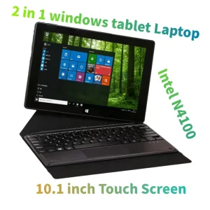 10.1 Inch Vibrant Touch Screen Intel N4100 Seamless 2MP + 2MP Camera Laptop Tablet Switch 2 in 1 windows Tablet Laptop