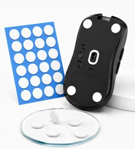 100% PTFE Mouse Skates for Razer DeathAdder Series 2.5D Rounded Edge Faster Glide Glass Mouse Pad Compatible Wear Resistant
