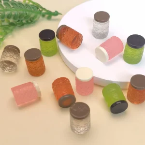 100 Pcs Resin 1/12 Scale Mini Dollhouse Honey Pot Sealed Jar Model Decor Toy for DIY Doll Accessories