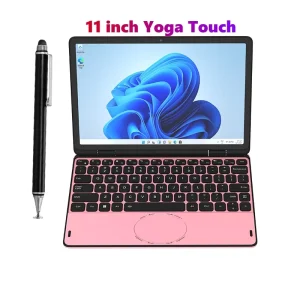 11 Inch Touchscreen 2-in-1 Laptop N100 180-Degree Rotation Fingerprint Reader
