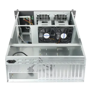 12-Slot GPU Rackmount Computer Case with USB 3.0, Dual-Channel ATX Motherboard Support for Deep Learning AI 4U Server