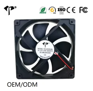120x120x25mm 62.6CFM DC 12025 Brushless Axial Cooling Fan Black Plastic Computer Case Fan