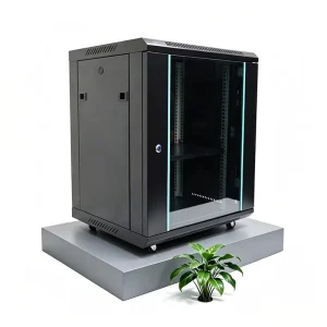 12U 15U Wall Mounted Network Cabinet 19″ Standard Steel Server Rack 600mm Depth Data Center with Glass Door for Small Office