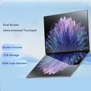 14 Inch Dual Touch-Screen IPS Business Laptop Intel N100 32GB RAM SSD Metal Body for Office Use