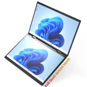 14 Inch Dual Touchscreen Laptop Intel N100 Quad-Core DDR4 32GB RAM 1TB SSD 2240×1440 Windows 11 USB-C Business Laptop
