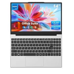 14 Inch Intel N5095 Laptop 16GB RAM 512GB SSD 1080P Lightweight Business Laptop