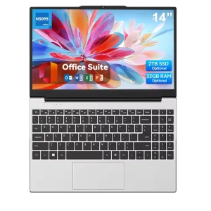 14″ Intel N5095 CPU New Student Education Laptop Computer with 180 Degree Opening & Closing Customizable Logo Gaming Series