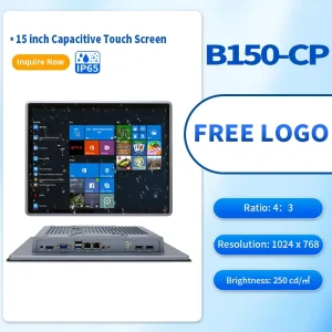 15 Inch Wall-Mount True Flat J1900 Touch Panel PC with Windows or Linux OS for Vehicles