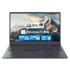 15.6″ Business Laptop 16GB RAM 1TB SSD Intel Celeron N5095 FHD IPS Display Wi Fi 5 Windows 11 Used English Keyboard US