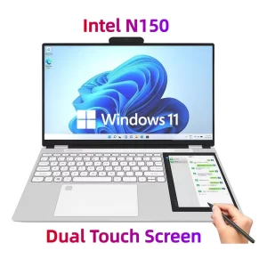15.6 Inch 180-Degree Opening Type-C FHD Touchscreen Intel N150 Quad Core Dual Screen Laptop