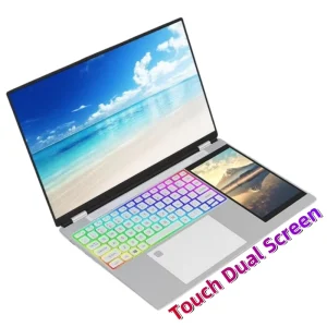 15.6 Inch + 7 Inch Dual Touch Screen Laptop Quad Core Intel Celeron N95