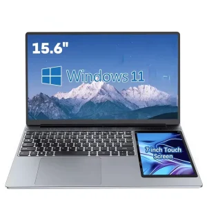 15.6 Inch + 7 Inch Intel N100 Dual-Screen Touch Business Laptop Backlit Keyboard