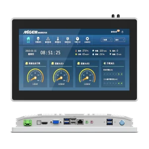 15.6 Inch Aluminum Alloy Metal Design Fully Enclosed Fanless Industrial Touch Screen PC All in one Computer