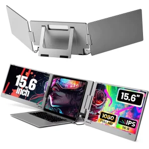 15.6 Inch Dual Screen Setup Plug and Play for Laptop One Cable Connect Gaming Laptop Slim Design IPS *1080P Aluminum