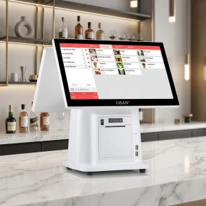 15.6 Inch Dual-Screen Touch All-in-One POS Cash Register with Built-in Receipt Printer for Bar