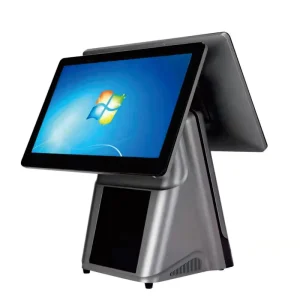 15.6 Inch Dual Touch Screen POS System Smart Desk Tablet PC All in One Cashier Machine Wi Fi 6 I3 I5 I7 CPU
