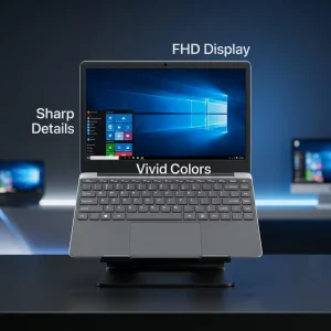 15.6 Inch FHD IPS Laptop N4020 Processor 8GB RAM 256GB SSD Windows 11 Notebook for Business and Education