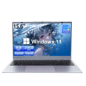 15.6 Inch Laptop Intel 6500y 8GB DDR3 256GB SSD Full HD Display Integrated Graphics for Student & Business