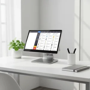 15.6 Inch Ultra-Slim Touch POS All-in-One Dual-Screen 1080P Plastic Computer for Retail and Restaurant Business