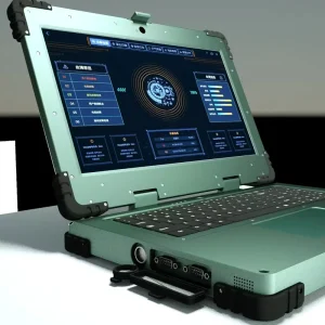 15.6-inch Rugged Industrial Laptop with Intel Core i7-8750H, 6 Cores, 12 Threads, 9MB Cache, Aluminum Body, Dual-Fan Cooling