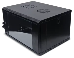 15U Indoor Server Rack with Glass Doors Wall Mounted Internet Cabinet with Data Center