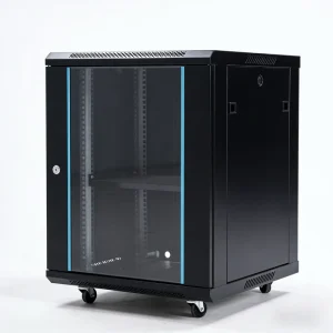 15U Wall-Mounted Network Cabinet for 19-Inch Soundproof Open Server Rack SPCC Steel Powder-Coated