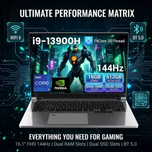 16 Inch Gaming Laptop Intel Core I9 13900H RTX 4060 Notebook Computer DDR5 Oem Odm Factory Supply Global Ready