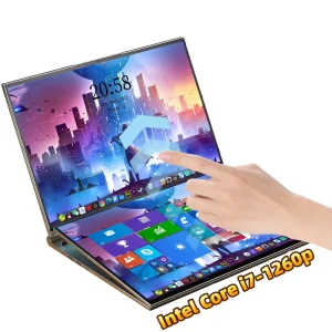 16 Inch Intel Core i7-1360P Dual-Screen Touch Laptop Windows 11 Pro 1TB 2TB DDR4 Metal