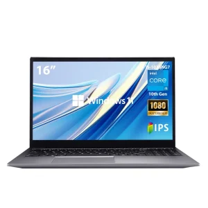 16 Inch i5-1030NG7 Laptop 12GB DDR4 RAM 512GB SSD Windows 11 Full Metal Body USB-C Port Office Laptop