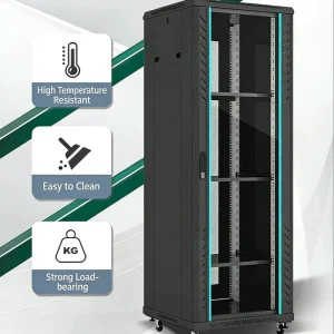 1640 x 600 x 800 mm Floor-Standing Server Cabinet, SPCC Cold-Rolled Steel, Data Center Network Cabinet