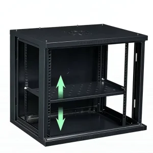 19 Inch 0.8 m Deep Wall-Mount or Floor-Standing Dual-Purpose Server Rack, SPCC Cold-Rolled Steel Network Cabinet