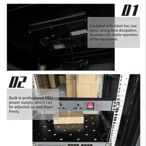 19 Inch 1 meter 1040*600*600mm Floor Standing Server Cabinet Made of SPCC Cold rolled Steel for Data Center Network Cabinet