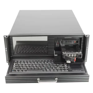 19 Inch 4U Rack-Mount Industrial Server Chassis with LCD and Keyboard