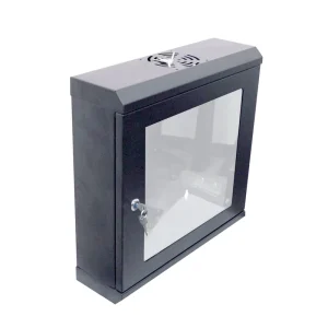 19 Inch Standard 2U Server Rack Cabinet with Tempered Glass Front Door