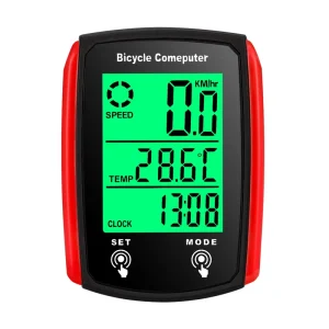 1PCS Waterproof Wired Bicycle Odometer with MPH/KM/H, Touch Sensor, Large Digital LCD and Automatic Wake-Up