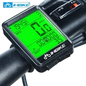 2.1-Inch Wireless Bike Computer with Rainproof Backlight, Odometer, Speedometer, and Stopwatch