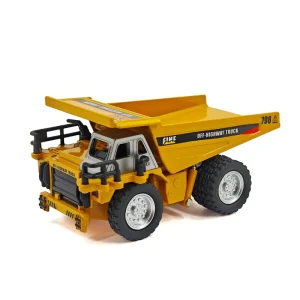 2.4GHz Smart Interactive RC Dump Truck 1:64 Scale Alloy Construction Vehicle with 12Ch Control Demo Mode for Kids and Hobbyists