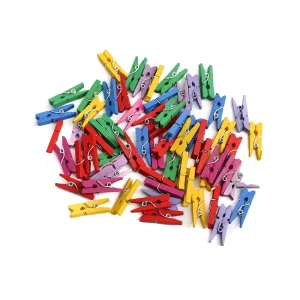 2.5cm Decorative Colorful Mini Wooden Clothespins