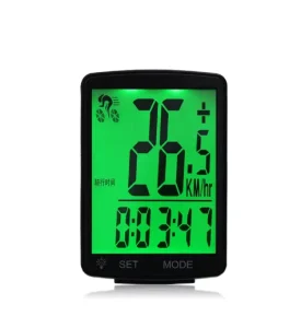 2.8-Inch Wired Bicycle Computer with LED Display and Speedometer