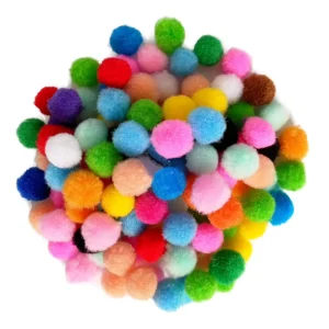2000 Pcs Mixed Color Mini Soft Fluffy Pom Poms 8mm Kids Hair Accessories Toys Decor DIY Sewing Craft Supplies