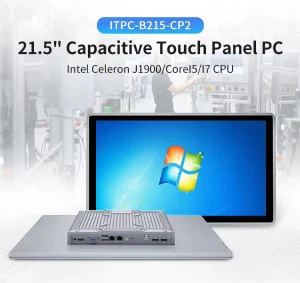 21.5 Inch Industrial LCD Barebones Full laminated Capacitive Touchscreen Cast Aluminum Back Cover Fanless All in One PC