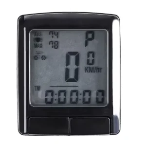 22-Function Mini Cycle Computer with Wireless Heart Rate Monitor, Plastic Housing