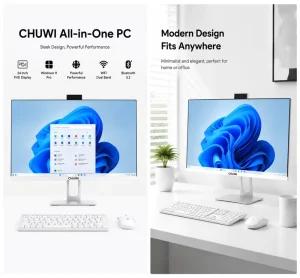 23.8 Inch FHD 100Hz All in One PC AMD Ryzen 5 6600H Radeon 660M Desktop Computer 16GB RAM 512GB SSD