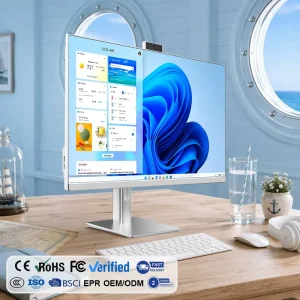 23.8-Inch IPS Anti-Glare Low Blue Light All-in-One PC Adjustable Stand Intel Core i3/i5/i7 for Office School and Business