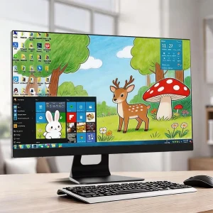 23.8 Inch LCD IPS Gaming All-in-One PC Monoblock Desktop Computer DDR3 RAM Intel Core i5 SSD Windows 10 Black