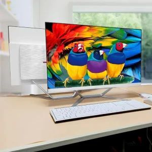 24 Inch Intel Core I7 All-in-One PC Windows 10 Office Desktop with SSD HDD Storage 8GB Video Memory
